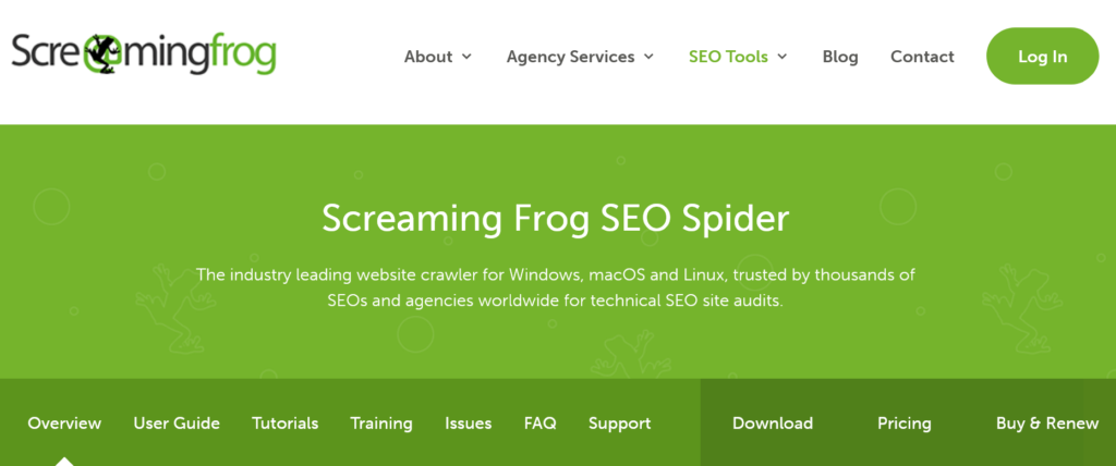 Best SEO Tools: screaming frog
