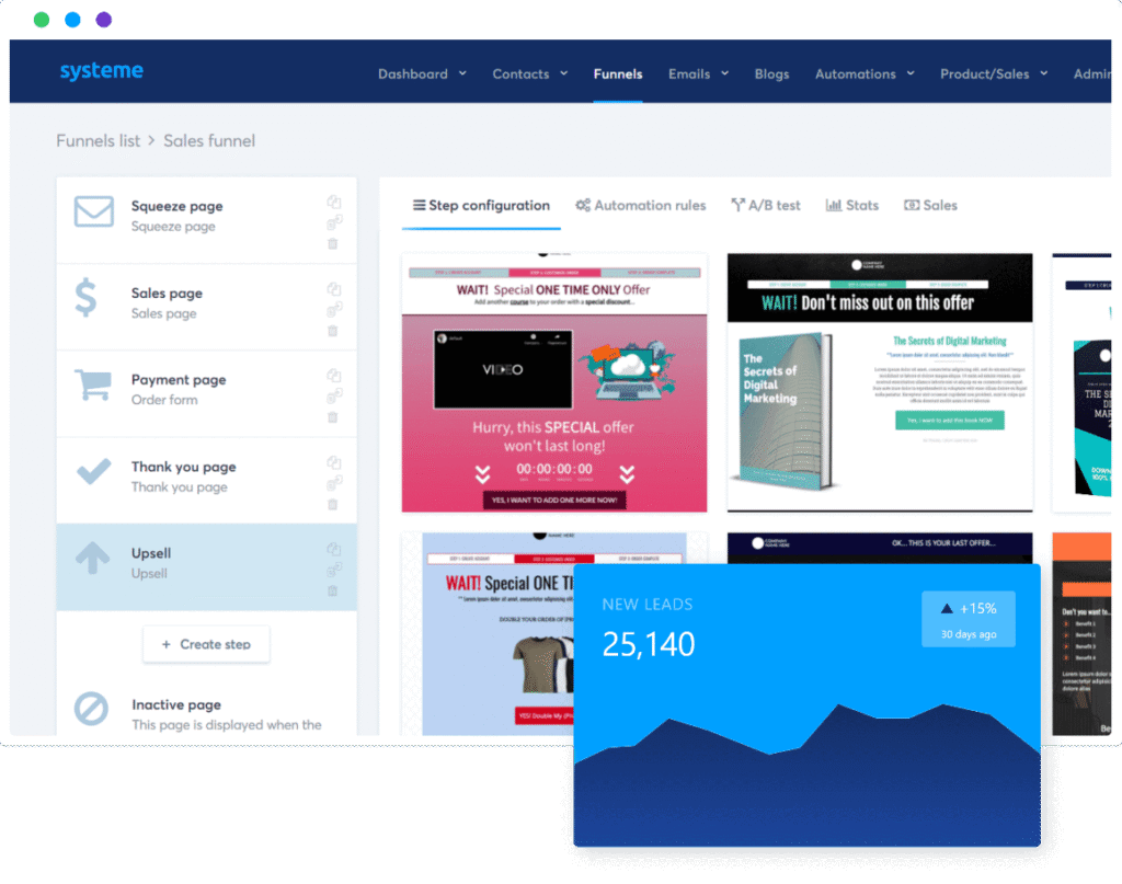 Systeme.io sales funnel