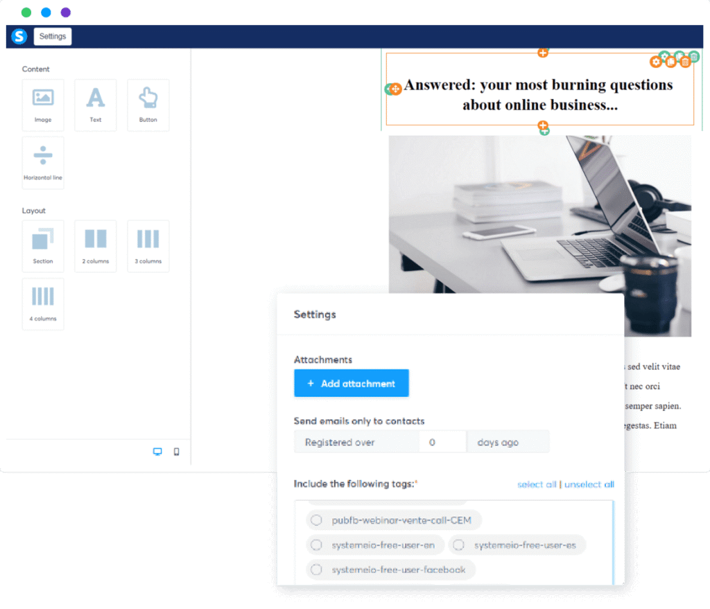 Systeme.io email marketing