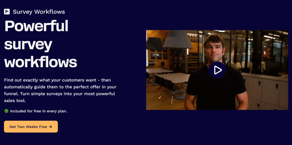clickfunnels: survey workflows
