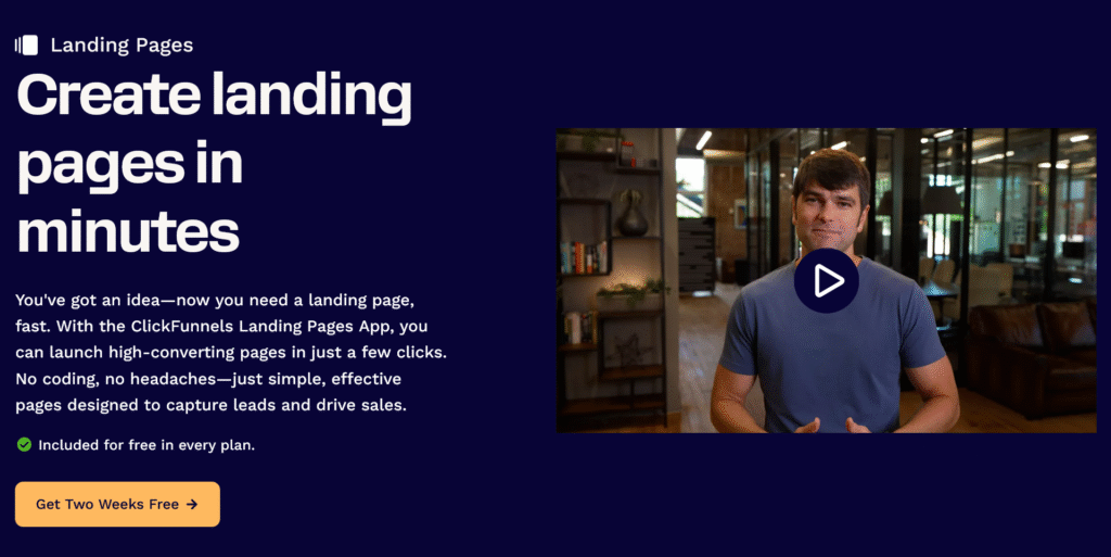 clickfunnels: landing pages